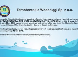 Uwaga! Przerwa w dostawie wody