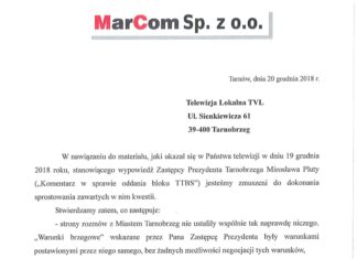 Generalny wykonawca w sprawie bloku TTBS