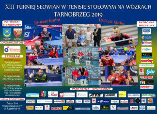 XIII TURNIEJ SŁOWIAN W TENISIE STOŁOWYM NA WÓZKACH TARNOBRZEG 2019