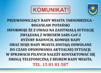 2020.03.13 – DYŻURY RADNYCH ODWOŁANE