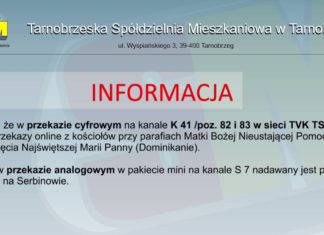 2020.04.01 – TRANSMISJE Z TARNOBRZESKICH PARAFII NA CZAS KWARANTANNY