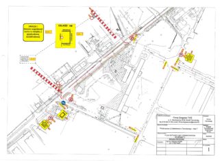 2020.06.10 – UWAGA! WYŁĄCZONY ODCINEK ULICY ZAKŁADOWEJ