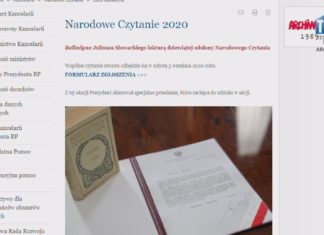 2020.06.16 – “BALLADYNA” LEKTURĄ NARODOWEGO CZYTANIA