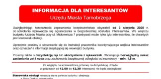 2020.07.31 – URZĄD MIASTA ZNÓW Z OGRANICZENIAMI