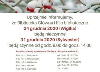 2020.12.14 – MIEJSKA BIBLIOTEKA W OKRESIE ŚWIĄT