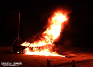 2021.02.10 – NOCNY POŻAR SAMOCHODU W WIELOWSI