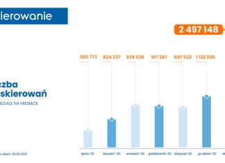 2021.02.10 – PIERWSZY MIESIĄC E-SKIEROWANIA W POLSCE