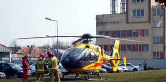 2021.03.26 – LĄDOWANIE ŚMIGŁOWCA W CENTRUM TARNOBRZEGA