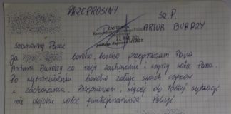 2021.03.25 – 38-LATEK PRZYSŁAŁ DO POLICJANTA LIST Z PRZEPROSINAMI