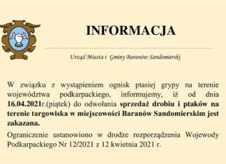 INFORMACJA W SPRAWIE PTASIEJ GRYPY