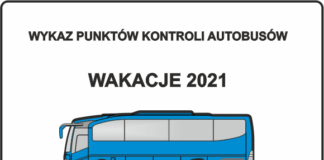WYKAZ PUNKTÓW KONTROLI AUTOBUSÓW – WAKACJE 2021