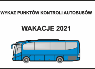 WYKAZ PUNKTÓW KONTROLI AUTOBUSÓW – WAKACJE 2021