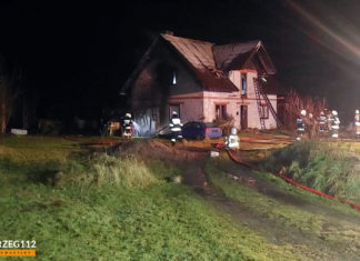 NOCNY POŻAR DOMU W KNAPACH