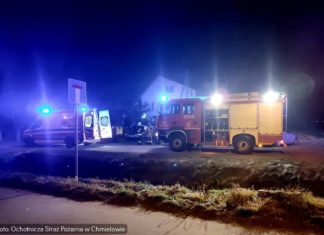 CHMIELÓW. ZATRUCIE TLENKIEM WĘGLA