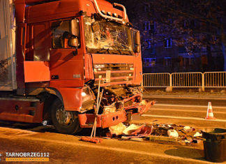 ZDERZENIE DWÓCH CIĘŻARÓWEK W TARNOBRZEGU