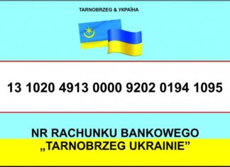 KONTO DLA DAROWIZN NA RZECZ SPOŁECZNOŚCI UKRAINY