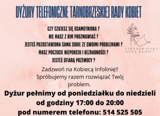 DYŻURY TELEFONICZNE TARNOBRZESKIEJ RADY KOBIET