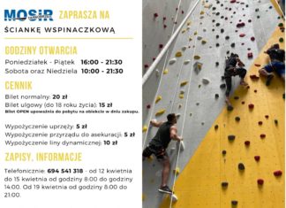 STARTUJE ŚCIANKA WSPINACZKOWA