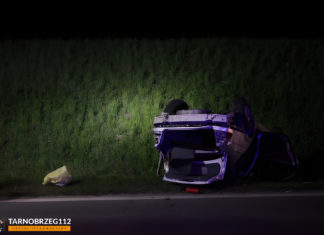 SAMOCHÓD DACHOWAŁ NA WISŁOSTRADZIE