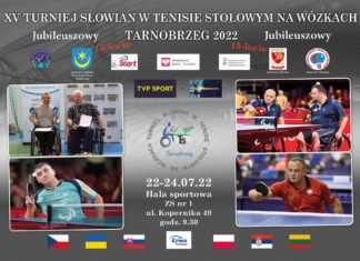 JUBILEUSZOWY, MIĘDZYNARODOWY XV TURNIEJ SŁOWIAN W TENISIE STOŁOWYM NA WÓZKACH
