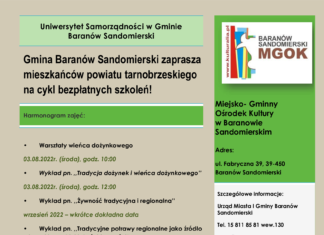 UNIWERSYTET SAMORZĄDNOŚCI W GMINIE BARANÓW SANDOMIERSKI