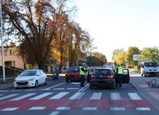 WYPADEK DROGOWY W TARNOBRZEGU Z UDZIAŁEM ROWERZYSTKI