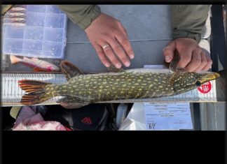 POLICJANT Z TARNOBRZEGA ZAJĄŁ IV MIEJSCE W OGÓLNOPOLSKICH ZAWODACH SŁUŻB MUNDUROWYCH W WĘDKARSTWIE SPINNINGOWYM