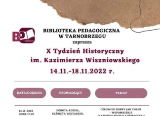X TYDZIEŃ HISTORYCZNY IM. KAZIMIERZA WISZNIOWSKIEGO
