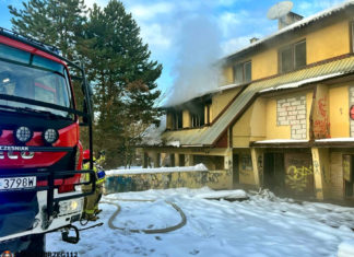 POŻAR DAWNEGO HOTELU NADWIŚLAŃSKIEGO W TARNOBRZEGU