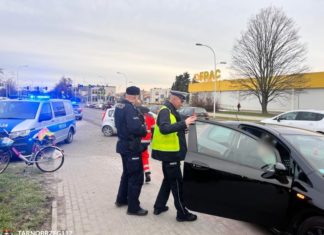 POTRĄCENIE ROWERZYSTKI W CENTRUM TARNOBRZEGA