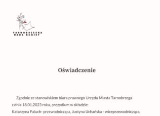 OŚWIADCZENIE TARNOBRZESKIEJ RADY KOBIET W SPRAWIE PREZYDIUM