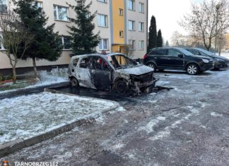 NOCNY POŻAR AUTA W GORZYCACH