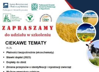 SZKOLENIE DLA ROLNIKÓW