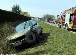 WYPADEK W SIEDLESZCZANACH. JEDNA OSOBA POSZKODOWANA