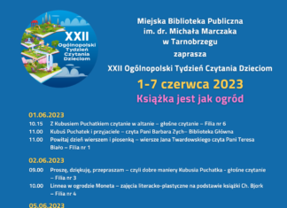 XXII OGÓLNOPOLSKI TYDZIEŃ CZYTANIA DZIECIOM