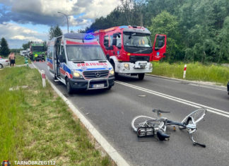POTRĄCENIE ROWERZYSTY NA OBWODNICY TARNOBRZEGA