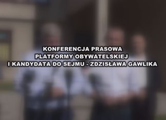 2023.09.28 – KONFERENCJA PRASOWA PLATFORMY OBYWATELSKIEJ I KANDYDATA DO SEJMU ZDZISŁAWA GAWLIKA
