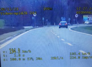 ZERO TOLERANCJI DLA NIEBEZPIECZNYCH ZACHOWAŃ NA DRODZE. 20-LATEK PĘDZIŁ Z PRĘDKOŚCIĄ 194 KM/H