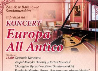 EUROPA ALL ANTICO – KONCERTOWY KONIEC ROKU W BARANOWIE SANDOMIERSKIM