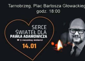 SERCE ŚWIATEŁ DLA PAWŁA ADAMOWICZA