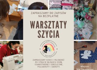 BEZPŁATNE WARSZTATY SZYCIA W ŚRODOWISKOWYM DOMU KULTURY TSM W TARNOBRZEGU