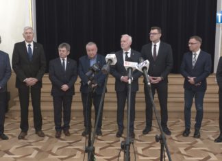 2024.03.12 – KONFERENCJA PRASOWA PREZYDENTA MIASTA TARENOBRZEGA Z UDZIAŁEM LOKALNYCH SAMORZĄDOWCÓW