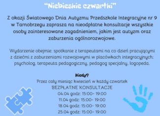 NIEBIESKIE CZWARTKI W PRZEDSZKOLU NR 9