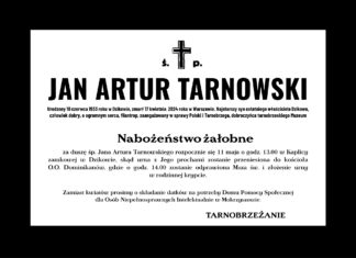 OSTATNIA DROGA JANA ARTURA TARNOWSKIEGO