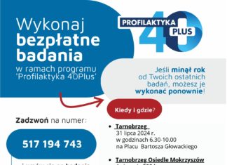 BEZPŁATNE BADANIA “PROFILAKTYKA 40+”