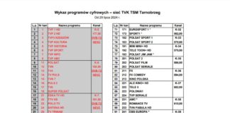 NOWE PROGRAMY I NOWY PLAN KANAŁOWY W SIECI TSK TSM