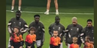 KACPER SERAFIN Z NOWEJ DĘBY ESKORTOWAŁ PIŁKARZA REALU MADRYT W SUPERPUCHARZE EUROPY!