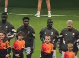 KACPER SERAFIN Z NOWEJ DĘBY ESKORTOWAŁ PIŁKARZA REALU MADRYT W SUPERPUCHARZE EUROPY!