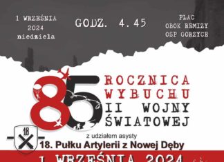 85. ROCZNICA WYBUCHU II WOJNY ŚWIATOWEJ W GORZYCACH