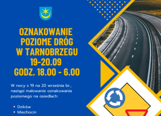 OZNAKOWANIE POZIOME DRÓG NA DZIKOWIE, MIECHOCINIE I MOKRZYSZOWIE